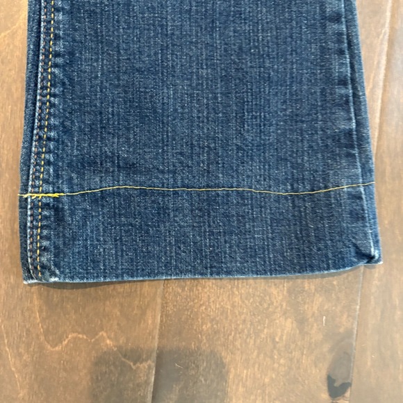 Hollister Flare Jeans 26x32 Size 3 Dark Wash Super Low Rise Stretch Y2K Denim - Picture 3 of 16